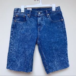 Levis 511 Blue Acid Wash Stretch Jean Shorts Size 31 NWT